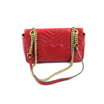 Gucci Marmont Flap Cuir Matelassé Rouge