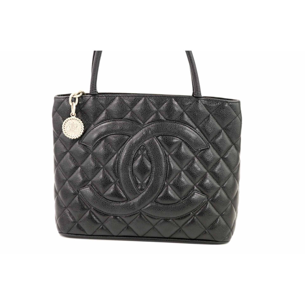 Chanel Medallion Schwarzes Leder