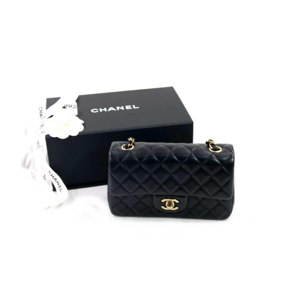 Chanel Classic Mini Rectangle Black Lambskin
