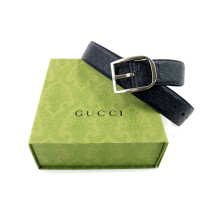 Gucci Cintura Pelle Guccissima Blu