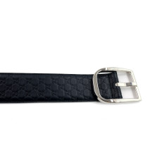 Gucci Cintura Pelle Guccissima Blu