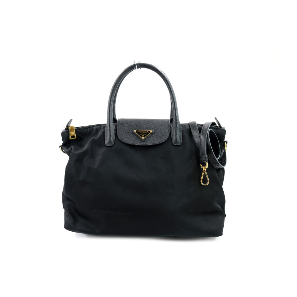 Prada Shopper Tela Vela Nera