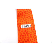Hermes Cravatta Seta Arancio