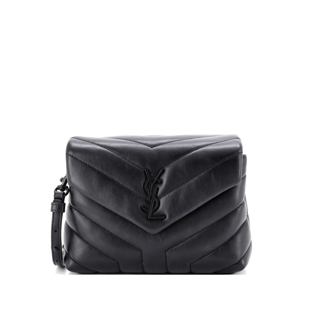 Kopie von Saint Laurent Lou Lou Small Schwarzes Leder