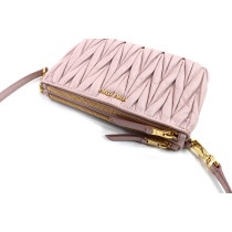 Miu Miu Mughetto Quilted Leather Clutch