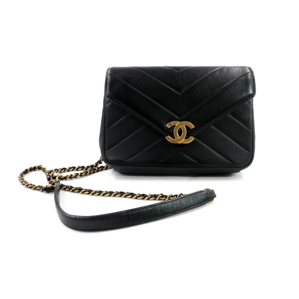 Chanel Black Leather Crossbody Bag