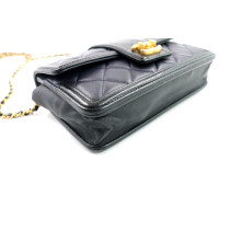 Chanel Woc Blaues und Schwarzes Leder