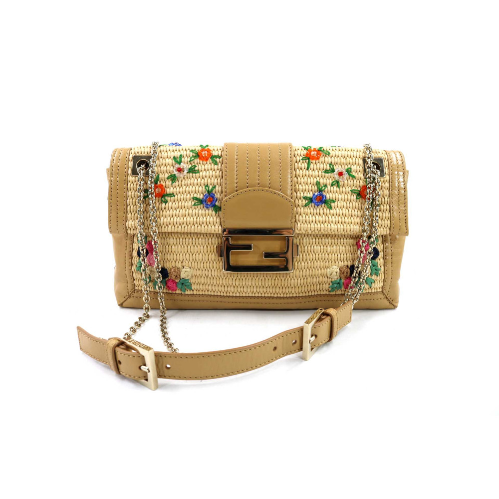 Fendi Baguette Paille Beige