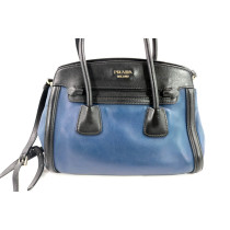 Prada Shopping Leder Blau und Schwarz