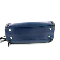 Prada Shopping Leder Blau und Schwarz