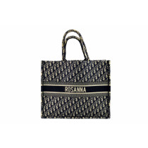 Dior Book Tote Blue Fabric