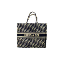 Dior Book Tote Tissu Bleu
