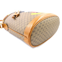 Gucci für Disney Eimer aus Canvas und Leder Braun