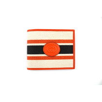 Gucci Portemonnaie aus Ecru und Orange Stoff