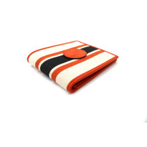 Gucci Portemonnaie aus Ecru und Orange Stoff