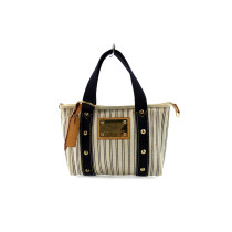 Louis Vuitton White Antigua Tessuto Beige e Blu
