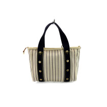 Louis Vuitton White Antigua Tessuto Beige e Blu