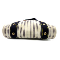 Louis Vuitton White Antigua Tessuto Beige e Blu