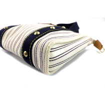 Louis Vuitton White Antigua Tessuto Beige e Blu