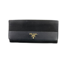 Prada Portacarte Nylon e Pelle Nera
