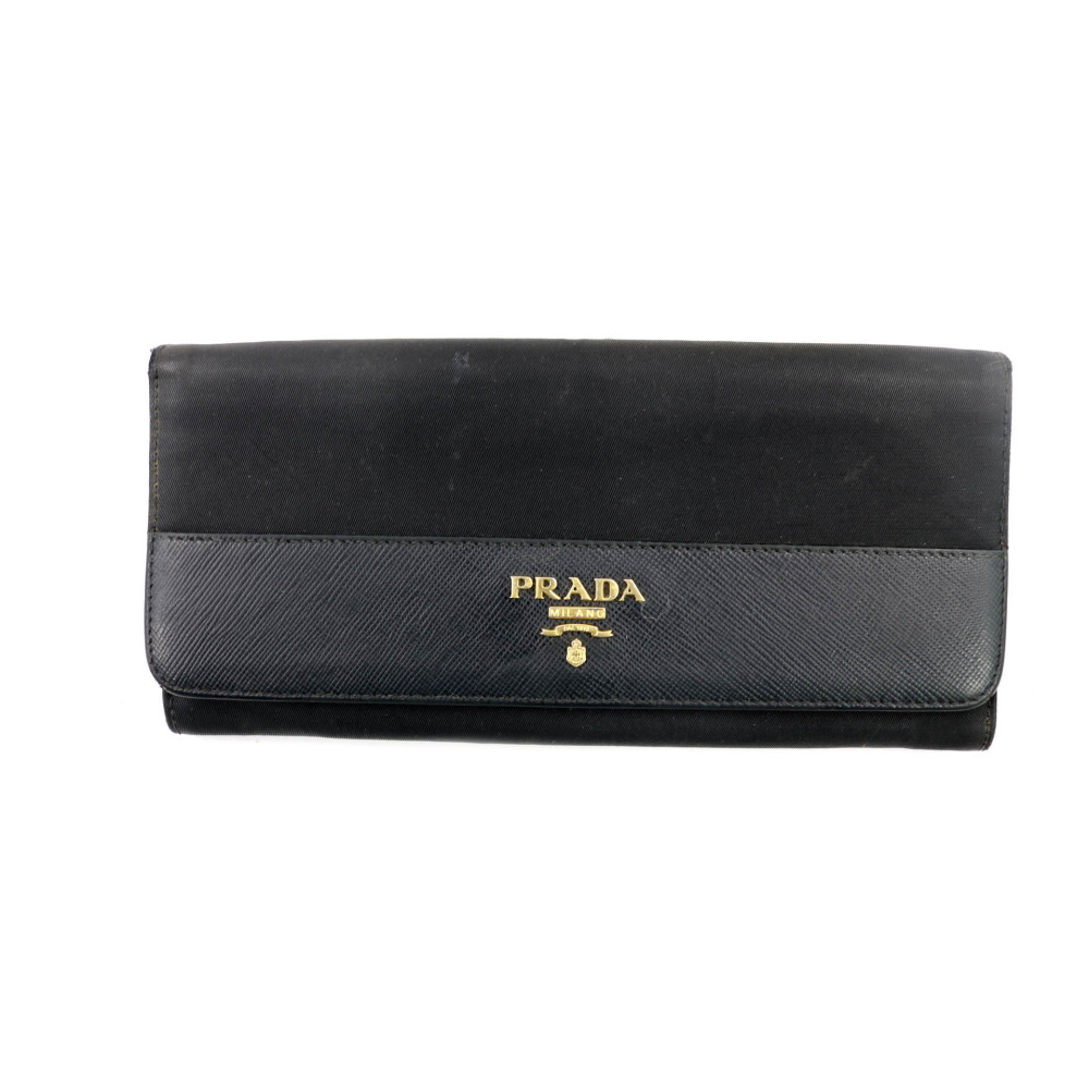 Prada Portacarte Nylon e Pelle Nera