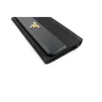 Prada Portacarte Nylon e Pelle Nera