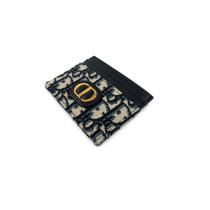 Dior Portacarte Tela Jacquard Blu