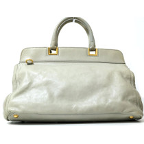 Prada Madras Pelle Grigio Ghiaccio