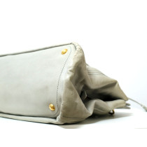 Prada Madras Pelle Grigio Ghiaccio