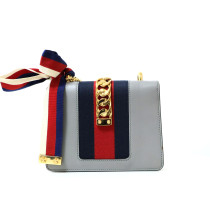 Gucci Silvye Mini Pelle Grigia