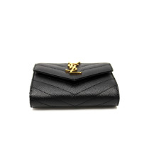 Saint Laurent Portafoglio Cassandre Pelle Nera