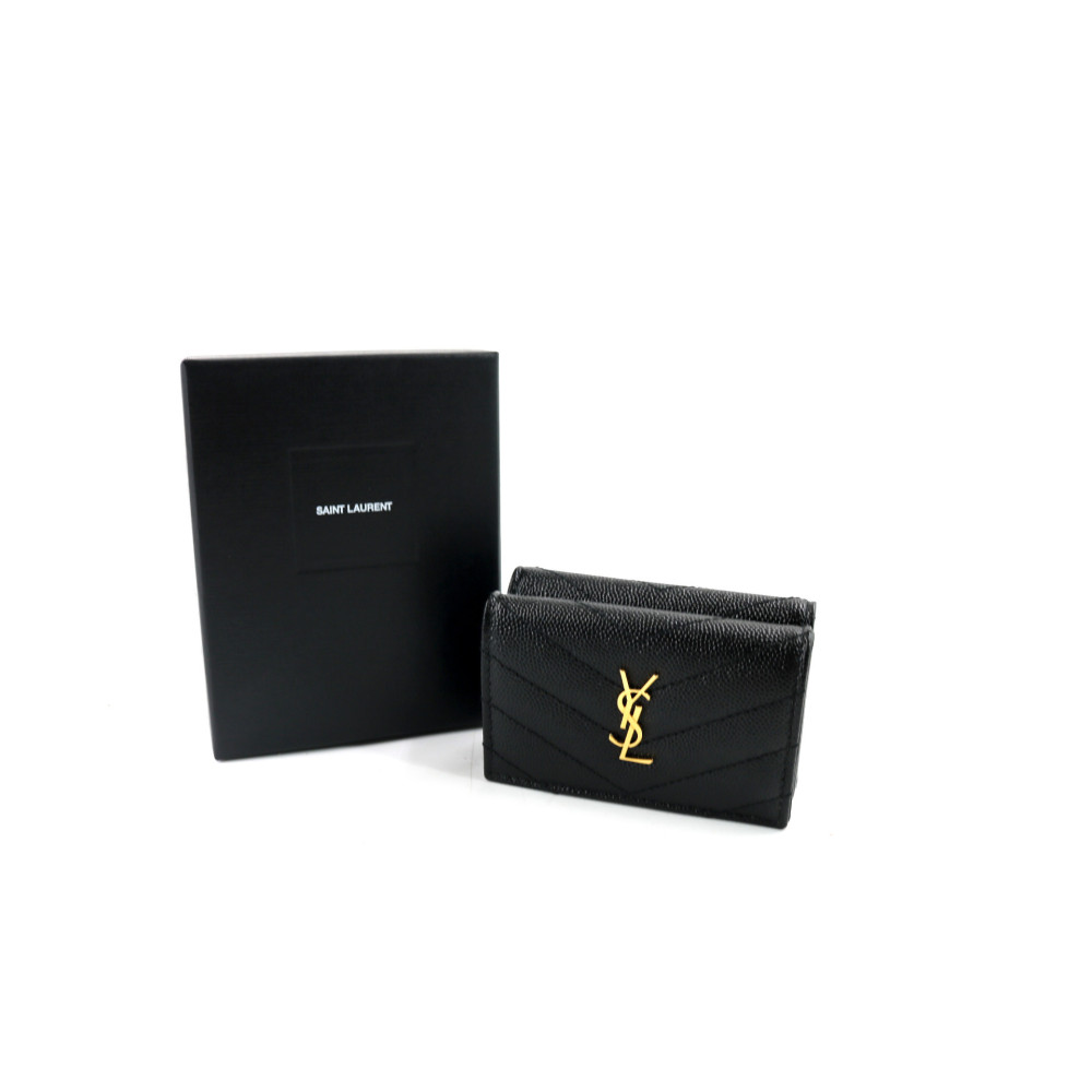 Saint Laurent Portafoglio Compact Pelle Nera