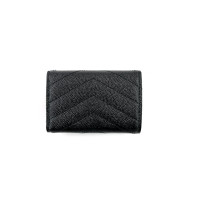 Saint Laurent Portafoglio Compact Pelle Nera