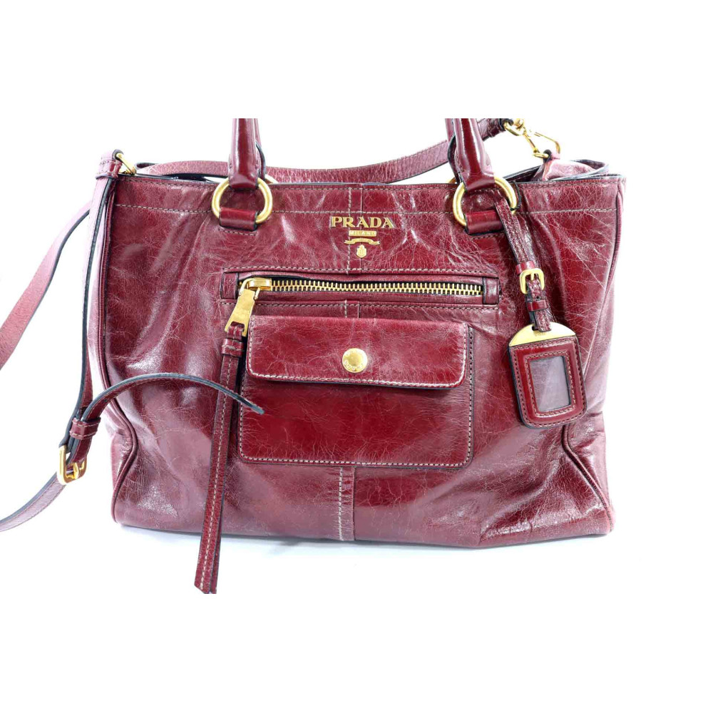 Prada Shopping Pelle Bordeaux