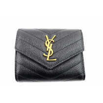 Saint Laurent Portafoglio Cassandre Pelle Nera