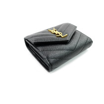Saint Laurent Portafoglio Cassandre Pelle Nera