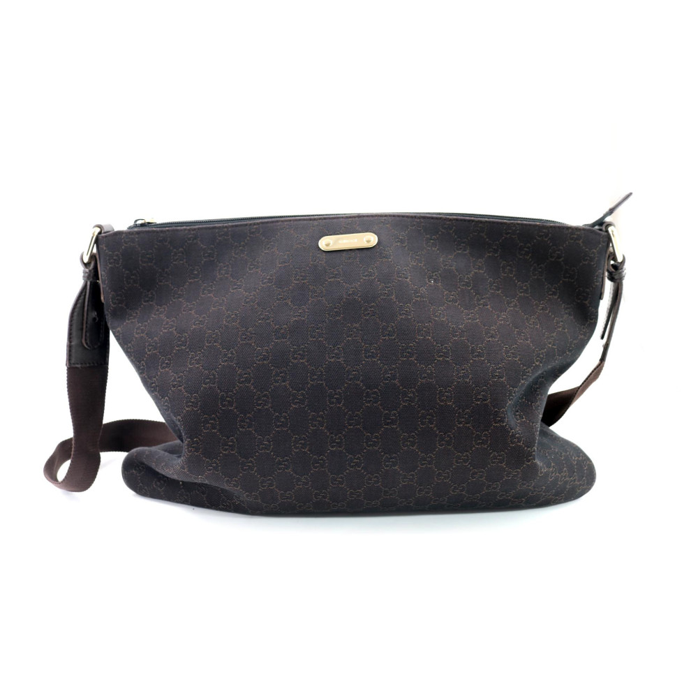 Gucci Tracolla Tessuto Marrone