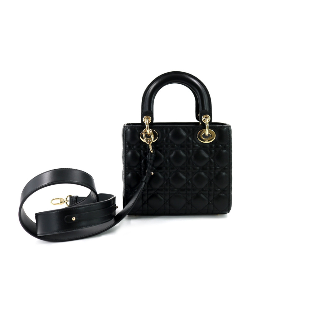 Dior Lady Dior Mini Pelle Nera