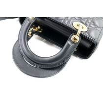 Dior Lady Dior Mini Pelle Nera