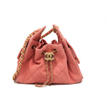 Chanel 25 Mini Suede Corallo