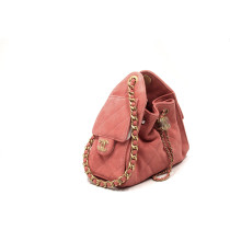 Chanel 25 Mini Suede Corallo