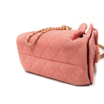 Chanel 25 Mini Suede Corallo