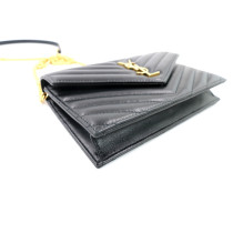Saint Laurent Cassandra Pelle d'Agnello Nera