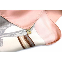 Hermes Foulard Equipages Seta Rosa