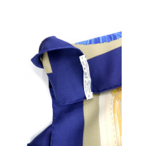 Hermes Foulard Aux Champs Seta Blu