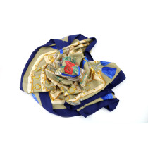 Hermes Foulard Aux Champs Seta Blu