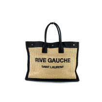 Saint Laurent Rive Gauche Raffia Beige