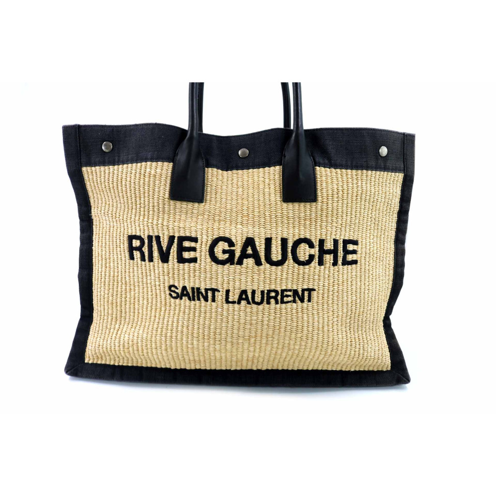 Saint Laurent Rive Gauche Raffia Beige