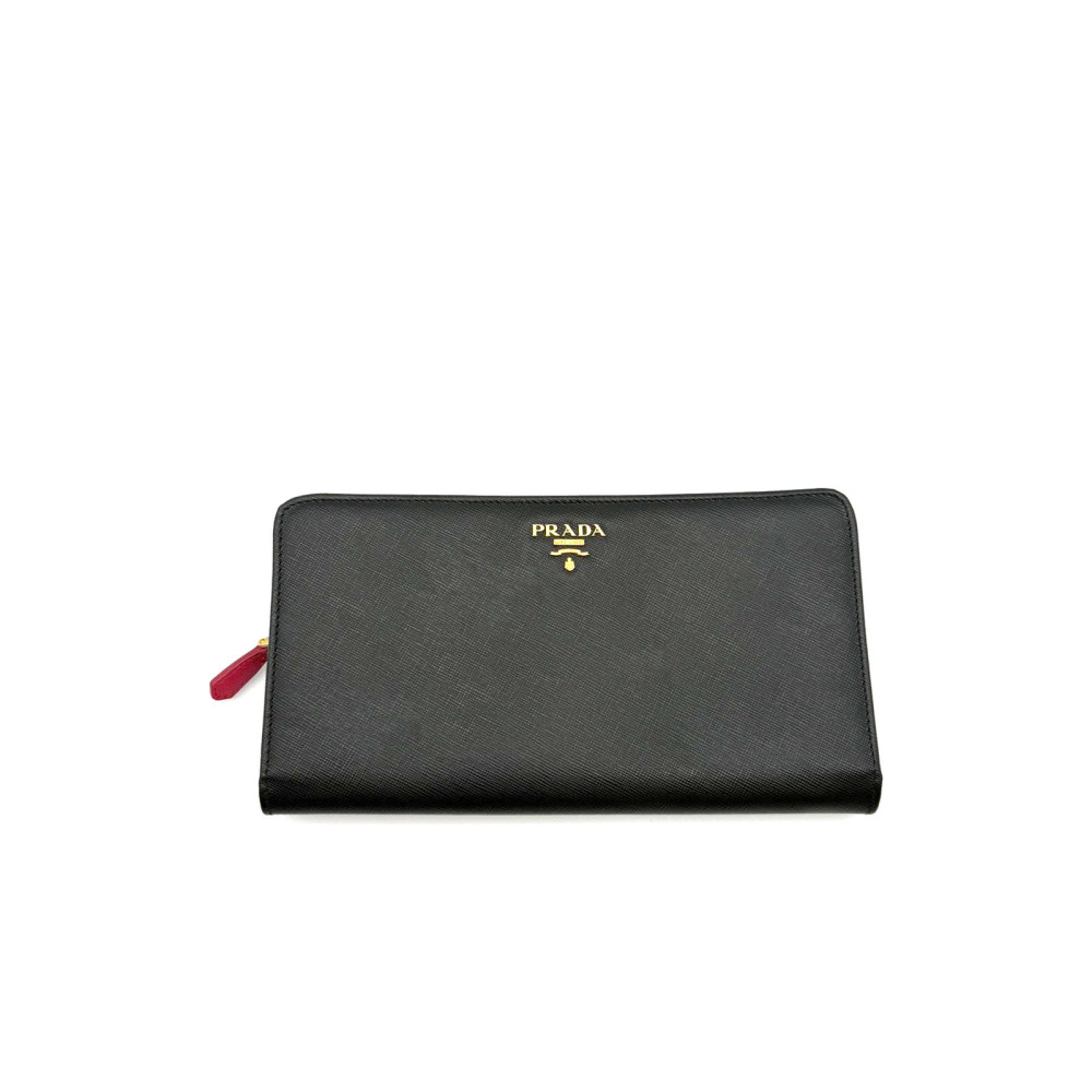 Prada Portafoglio Pelle Saffiano Nera