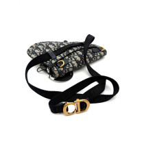 Dior Marsupio Saddle Tela Oblique Blu